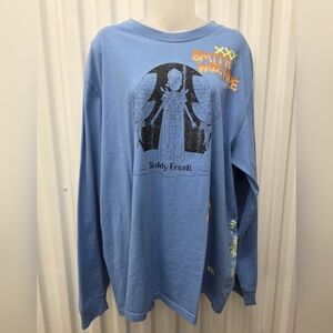 Teddy Fresh Rick & Morty Blue Long Sleeve Kids Tee with Graphic
